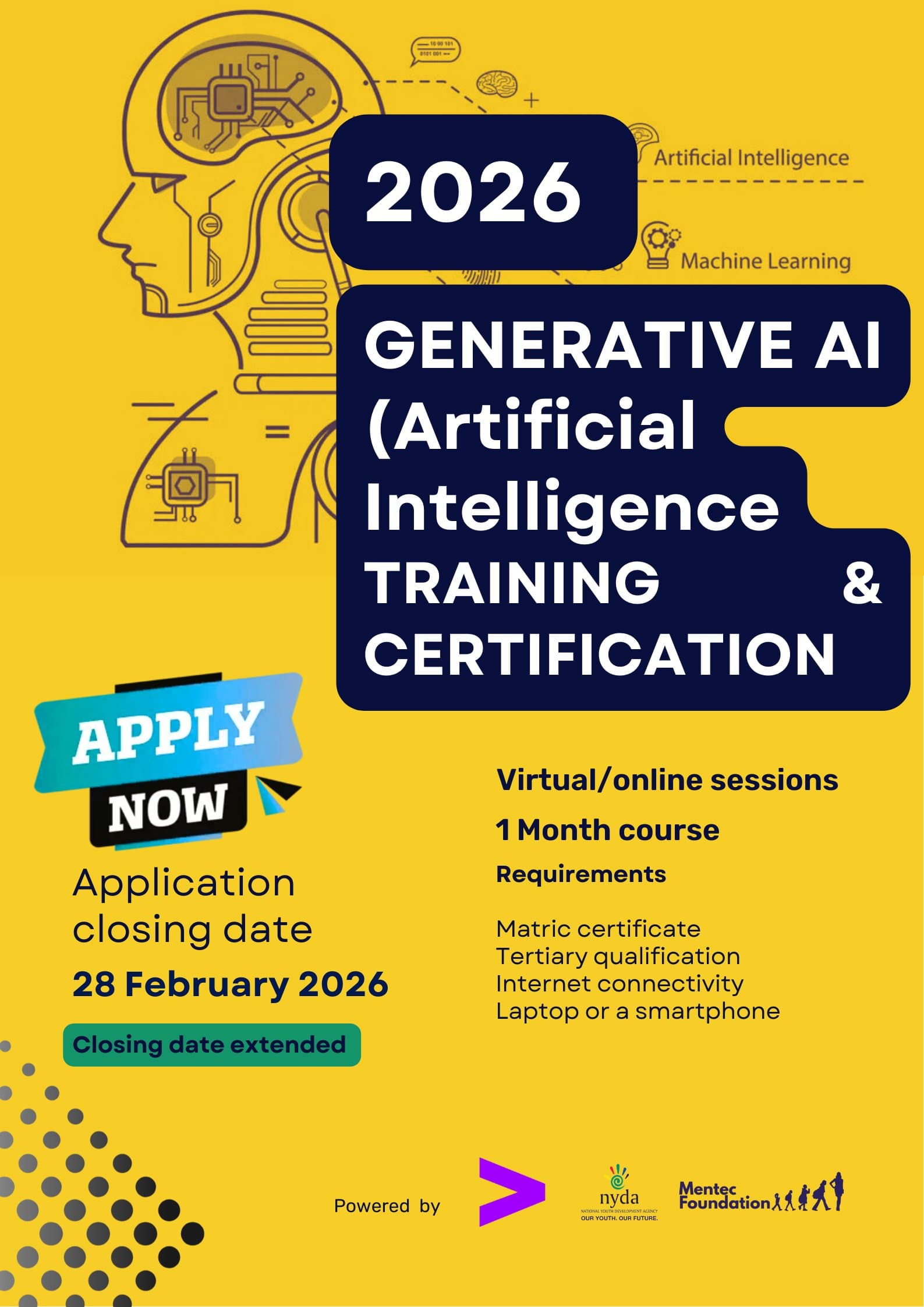 Mentec Foundation, Accenture, and the NYDA have partnered to equip young people with cutting-edge Generative AI skills.