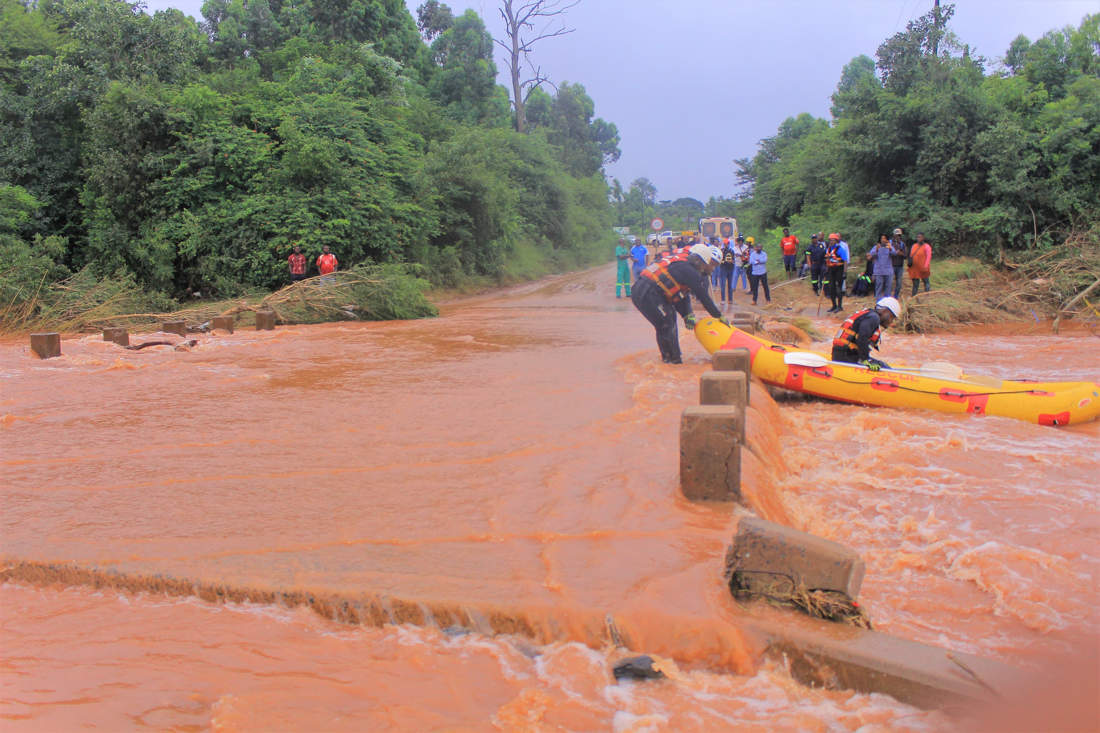 Rescuers search for two people swept away in Limpopo floods